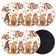 thumbnail image 1 of Thanksgiving Gnomes Coasters Set of 6, Absorbent Coasters for Drinks, Fallen Maple Leaf Pumpkin Sunflower Coaster for Desk Coffee Table Protection, Home Decor House Warming Gifts 4", 1 of 8