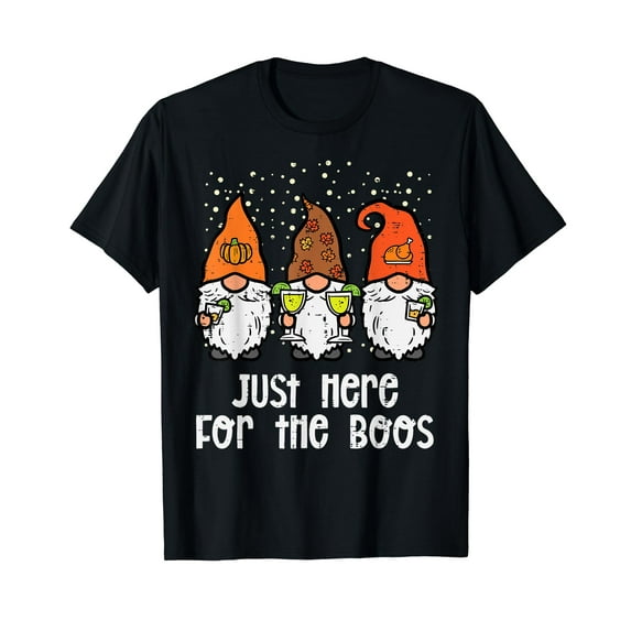 Thanksgiving Gnomes Here For Boos Turkey Day Fall Women Men T-Shirt