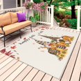 thumbnail image 1 of Thanksgiving Gnomes Outdoor Rug for Patio/Deck/Porch, Non-Slip Large Area Rug 4 x 6 Ft, Fall Pumpkin Sunflower Maple Leaf Indoor Outdoor Rugs Washable Area Rugs, Reversible Camping Rug Carpet Runner, 1 of 8