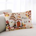 thumbnail image 1 of Thanksgiving Gnomes Throw Pillow Covers, Fall Maple Leaves Botanical Autumn Soft Breathable Pillow Cases with Invisible Zipper for Sleeping, Standard Pillowcases for Couch Bed Sofa Chair 20x26 Inches, 1 of 6