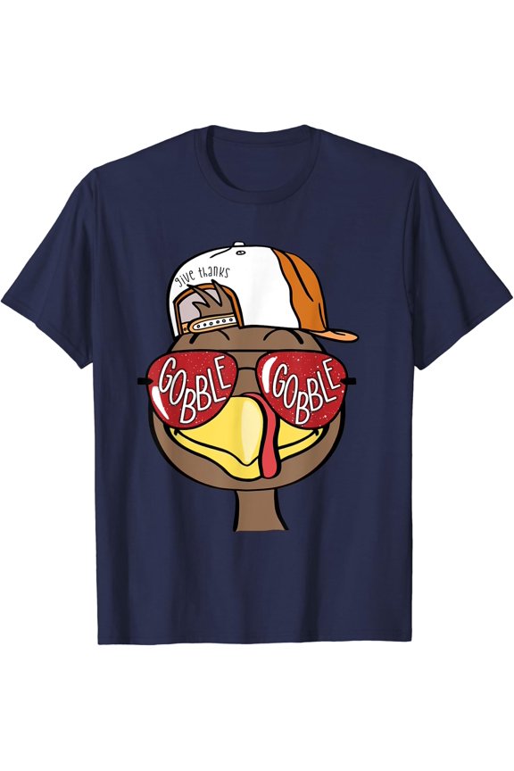 Thanksgiving Gobble Cute Turkey Boys Men Girls T-Shirt