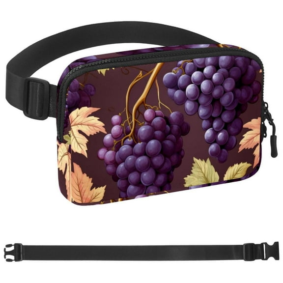Thanksgiving Grape Running Belt Bag,Adjustable Fanny Waist Pack Phone Holder for Walking ,Workouts, Short Hiking for Women Men