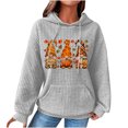 thumbnail image 1 of Thanksgiving Halloween Pullover Hoodie Women,Oversized Hoodies for Women Fall Fashion Heart Print Casual Sweatshirts Workout Pullover Long Sleeve Waffle Sweater with Pockets, 1 of 6