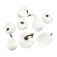 thumbnail image 1 of Thanksgiving Harvest Artificial White Pumpkins Assorted Sizes, 1 of 8