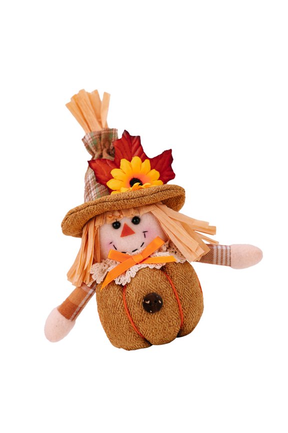 Thanksgiving Harvest Autumn Flower and Scarecrows Plush Dolls Keychains Charm Ornament Festivals Decors