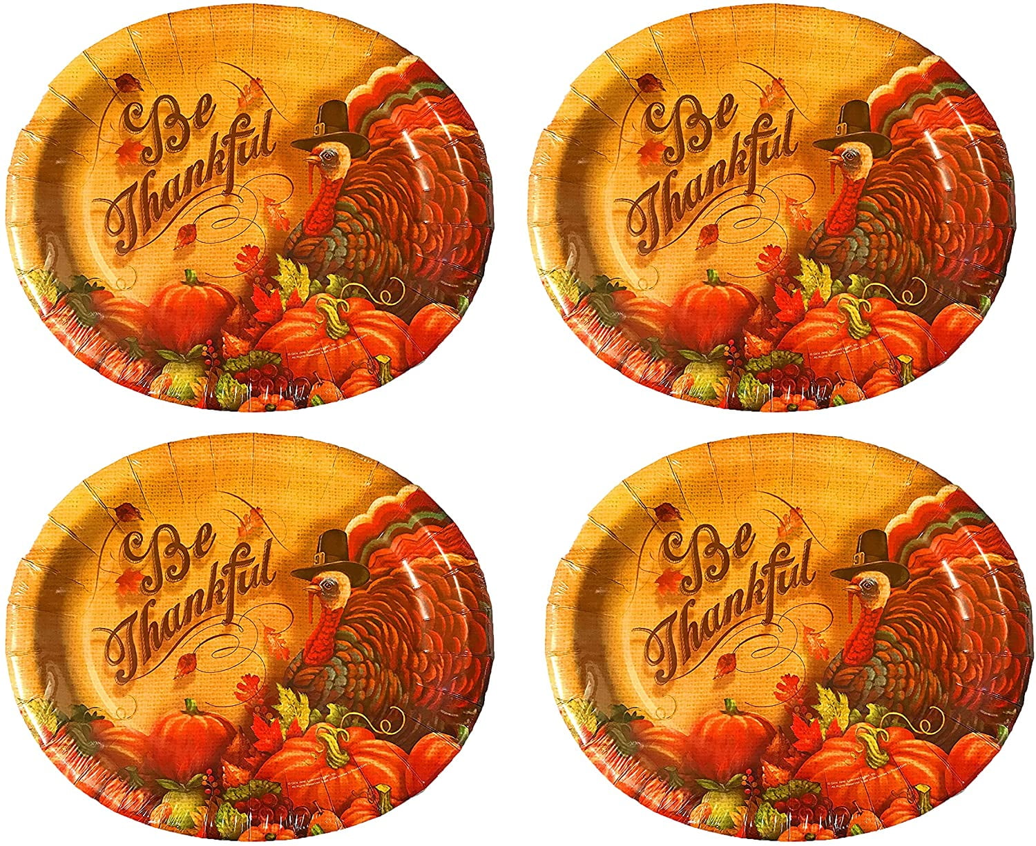 Oval thanksgiving top paper plates