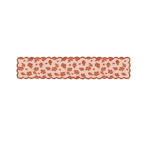 Thanksgiving Harvest Festival Maple Leaf Lace Table Runner Dining Table Decor Leaf Patterned Squares Table Runner for Party Home