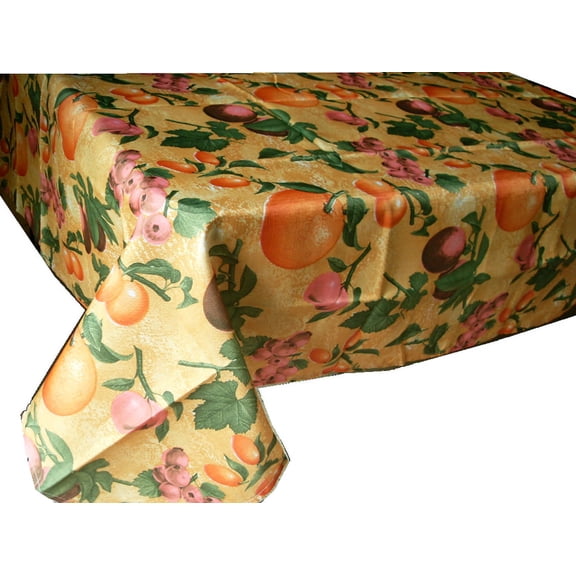 Thanksgiving Harvest Fruits Print Polyester Fabric Tablecloth Thin 52x52 Square