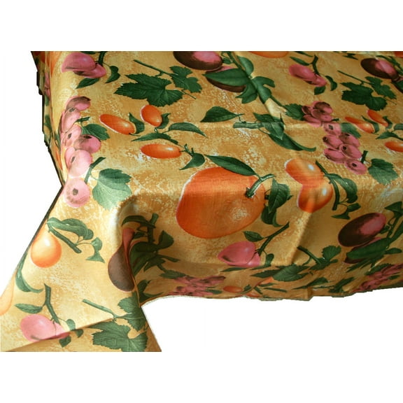 Thanksgiving Harvest Fruits Print Polyester Fabric Tablecloth Thin 60x84 Rectangle