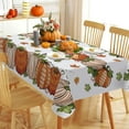thumbnail image 1 of Thanksgiving Harvest Pumpkin Rectangle Tablecloth 60x84 Inch, Autumn Maple Leaves Buffalo Plaid Check Decorative Table Cloth Dining Table Cover, Fall Farmhouse Dinner Party Picnic Decoration, 1 of 6