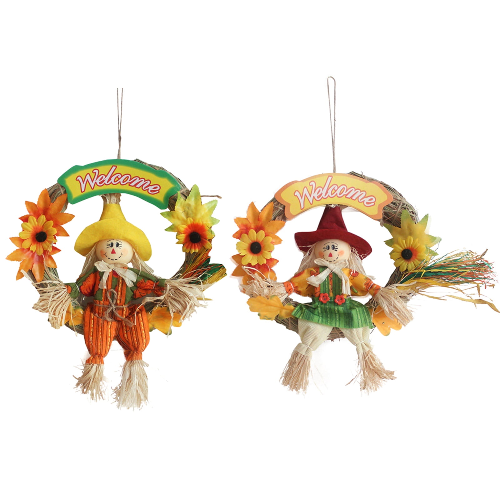 Thanksgiving Harvest Scarecrow Hanging Decorations for Halloween Wall ...