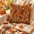 thumbnail image 1 of Thanksgiving Harvest Throw Pillow,Fall Sofa Decor Removable Polyester Cushion Cover with Pumpkin Maple Corn Seasonal Print,Soft Breathable Decorative Pillow for Bedroom Dining Chair, 1 of 8