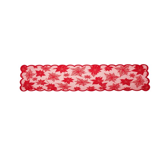 Thanksgiving Harvests Festival Maple Leaf Lace Table Runner Dining Table Decor Leaf Patternsed Squares Table Runner