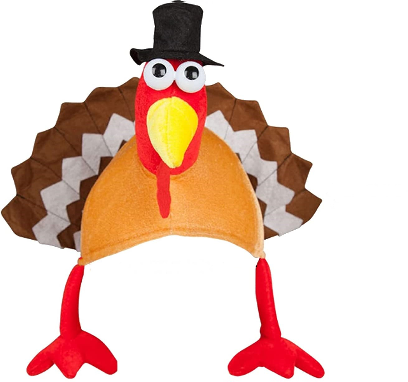 Thanksgiving Hat, 1 Pack Happiwiz Funny Roasted Cooked Turkey Hat Thanksgiving Day Hats Halloween Costume Dress Up - image 1 of 3