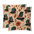 thumbnail image 1 of Thanksgiving Hat Luxurious Velvet Throw Pillow Covers with Unique Patterns - Set of 2 Pillow Covers and Inserts, 16x16, 18x18, 20x20 Inches for All Occasions, 1 of 6