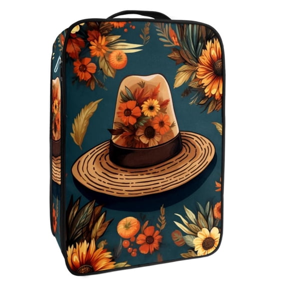 Thanksgiving Hat Polyester Shoe Boxes - 23x31cm/9x12in Storage Containers for Footwear Organization
