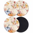 thumbnail image 1 of Thanksgiving Hello Fall Coasters Set of 4, Absorbent Coasters for Drinks, Orange Blue Pumpkin Maple Leaf Coaster for Desk Coffee Table Protection, Home Decor House Warming Gifts 4", 1 of 8