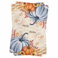 thumbnail image 1 of Thanksgiving Hello Fall Kitchen Towels Set of 2, Water Absorbent Dish Towel, Orange Blue Pumpkin Maple Leaf Decorative Hand Towels - Quick Drying Cloth for Cooking Baking, 18x28 Inch, 1 of 8
