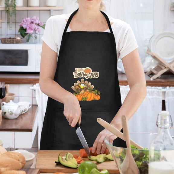 Thanksgiving Holiday Chef Kitchen Apron - PumpTurk Custom Apron for Women