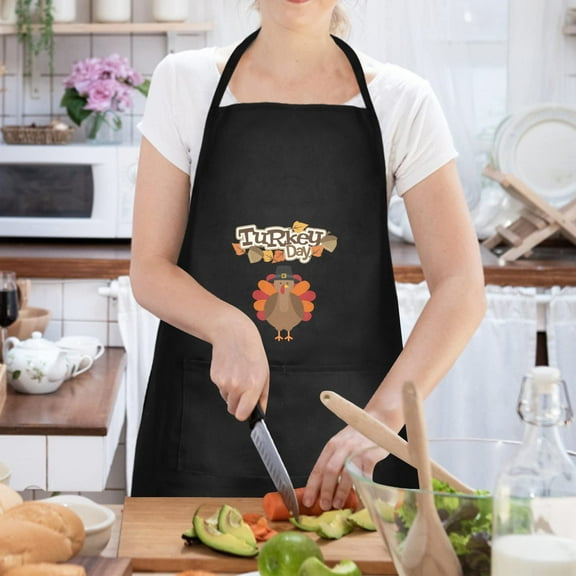 Thanksgiving Holiday Chef Kitchen Apron - TurkeyDay Custom Apron for Women