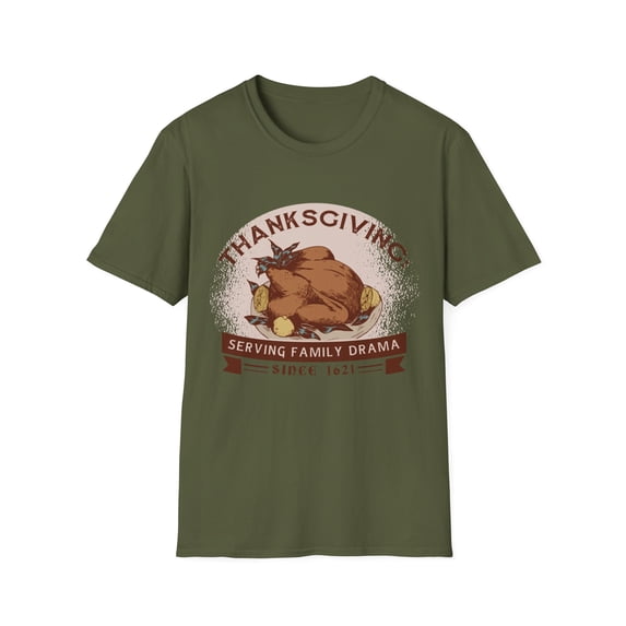 Thanksgiving Holiday Dramatic Dinner Turkey Men Women Tee