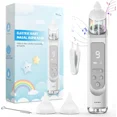 thumbnail image 1 of Electric Baby Nasal Aspirator - Quiet & Safe Nose Suction for Newborns & Toddlers with 3 Suction Modes, Rechargeable & Portable Mucus Cleaner, 1 of 5