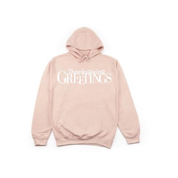 Thanksgiving Hoodie, Thanksgiving Greetings, Unisex Hoodies, Thanksgiving Apparel, Turkey Day, Happy Thanksgiving, Fashion, Sayings, Trendy, Peach (White Text), LARGE