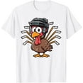thumbnail image 1 of Thanksgiving Ice Hockey Turkey Day Sport Men Boys Kids Youth T-Shirt,Top Tees,Whiet, 1 of 4