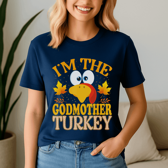 Thanksgiving Im The Godmother Turkey Matching, Thanksgiving Shirt,Turkey Tee,Holiday Gift ,Happy Thanksgiving Tshirt,Turkey Day,Family Gobble ,Pumpkin,