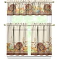 thumbnail image 1 of Thanksgiving Kitchen Curtains and Valance Set of 3, 1 of 1