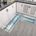 thumbnail image 1 of Thanksgiving Kitchen Rugs Set of 2 Non-Slip Blue Kitchen Rug and Mat Farmhouse Rugs 16 x 31.5 in +16 x 47.3 in (Blue-Thankful Rugs), 1 of 6