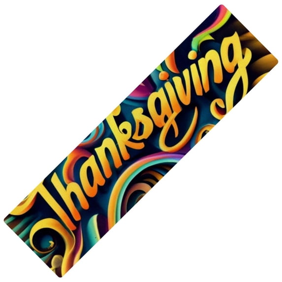 Thanksgiving Kitchen Runner - Rectangular, 15.7"x59", Washable, , Absorbent - Rubber Mats, Kitchen Mats