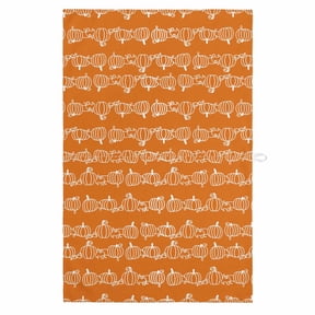 Thanksgiving Kitchen Towels Dish Towel Pack of 1 Fall Line Pumpkin Soft Dish Cloth Set Absorbent Dishcloth for Drying Dishes, Hand Towels 18 x 28 Inches