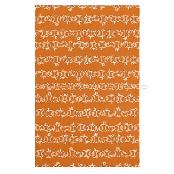 Thanksgiving Kitchen Towels Dish Towel Pack of 1 Fall Line Pumpkin Soft Dish Cloth Set Absorbent Dishcloth for Drying Dishes, Hand Towels 18 x 28 Inches
