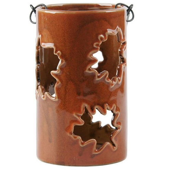 Thanksgiving Lantern Maple Leaf Hollow Desktop Light Hanging Candlestick Lamp