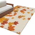 thumbnail image 1 of Thanksgiving Large Area Rugs for Bedroom Living Room, Soft Non Slip Carpet Bedside Rug, Retro Orange Fall Maple Leaves Autumn Rectangular Floor Cover Kitchen Accent Rug 3'x5' for Dining Room/Office, 1 of 9
