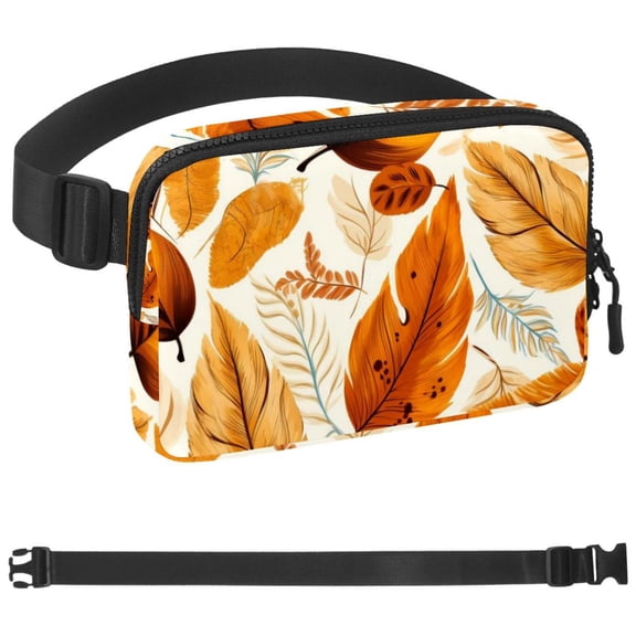 Thanksgiving Leaves Fanny Pack for Women and Men,Waist Bags, Running Waist Bag, Large Pouch & Adjustable Strap,Waterproof ,for Gym,Jogging, Cycling, Traveling, Fitness, Hiking