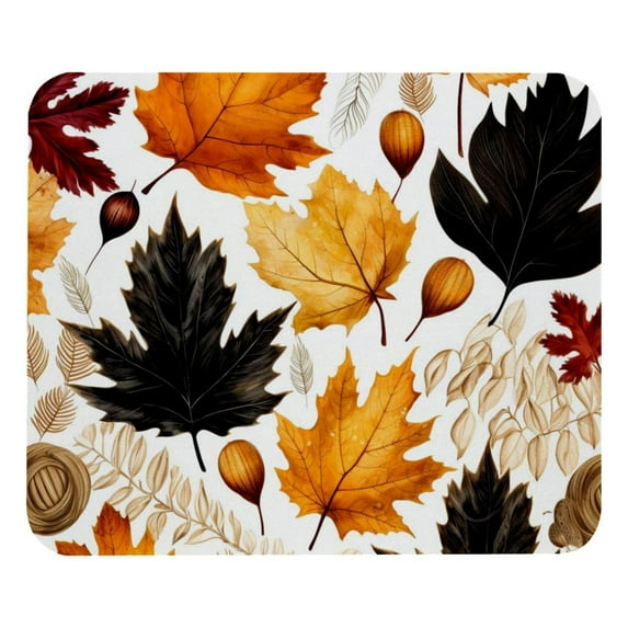 Thanksgiving Leaves Mouse Pad, Cloth with Rubberized Base