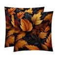 thumbnail image 1 of Thanksgiving Leaves Set of 2 Velvet Throw Pillow Covers with Unique Patterns in 16x16, 18x18, and 20x20 Inches for Various Occasions - Throw Pillow Inserts Included, 1 of 6