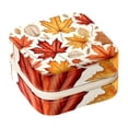 thumbnail image 1 of Thanksgiving Leaves Travel Portable Square Jewelry Box Earring Organizer Necklace Holder Bracelet Holder Display Case Decorative Box Jewelry, 1 of 6