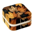 thumbnail image 1 of Thanksgiving Leaves Travel Portable Square Jewelry Organizer with Ring, Earring, Necklace, and Bracelet Storage - Suitable for Girls and Women, 1 of 6