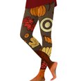 thumbnail image 1 of Thanksgiving Leggings for Women 2025 High Waisted Festive Graphic Breathable Tights Workout Yoga Pants, 1 of 5
