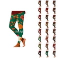 thumbnail image 1 of Thanksgiving Leggings for Women Elastic High Waist Festive Print Breathable Tight Pants Workout Yoga Pants, 1 of 6