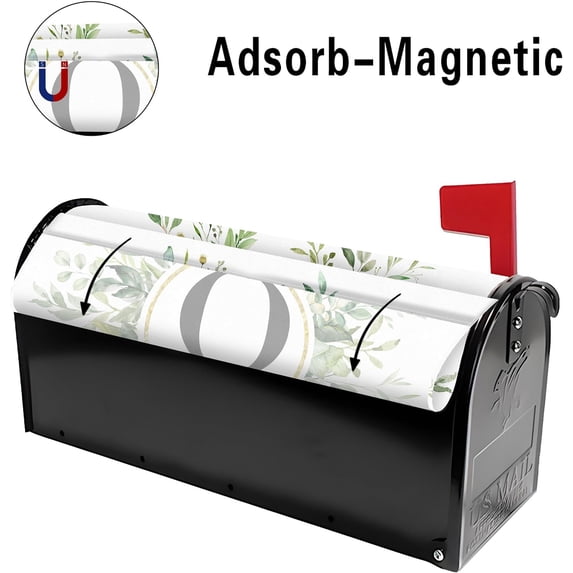 Thanksgiving Magnetic Mailbox Cover, 18x21 Inch Standard Size Waterproof Fall Mailbox Cover Decor Happy Thanksgiving Day Post Box Wrap Cover for Outdoor Yard Garden Autumn Decoration