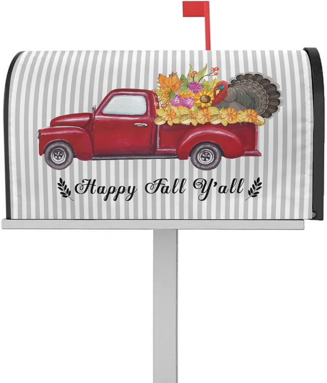 Thanksgiving Mailbox Covers Standard Size 18.5"x21.7", Pumpkin