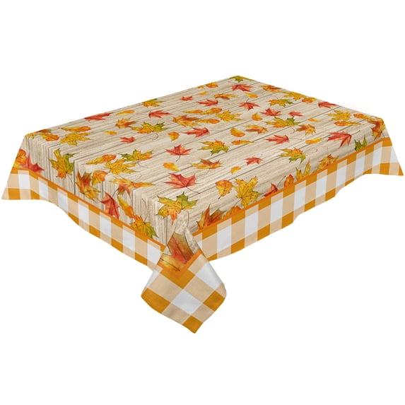 Thanksgiving Maple Leaf Autumn Wedding Party Table Cloth Waterproof Oilproof Dining Table Cover Kitc