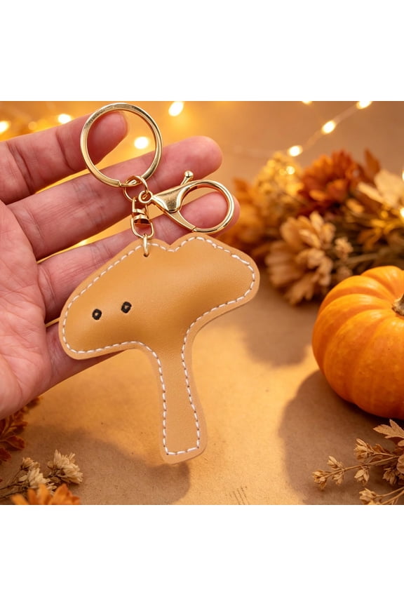Thanksgiving Maple Leaf Leather Keychain Pendant, Neat Stitching Easy Attach Warm Seasonal Trinket, Decorative Accessory for Bag Keys Car Mirror Fall Themed Gifting