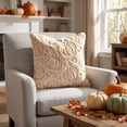 thumbnail image 1 of Thanksgiving Maple Leaf Pumpkin Embroidered Pillow Cover, Fall Decorative Cushion Case, Farmhouse Throw Pillowcase for Sofa, Couch, Bed & Home Decor, 1 of 7