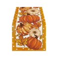 thumbnail image 1 of Thanksgiving Maple Leaf Pumpkin Table Runner, 13x72 in Fall Harvest Durable Table Runners for Party Table Decoration, 1 of 6