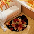 thumbnail image 1 of Thanksgiving Maple Leaf Semicircle Floor Mat Waterproof Porch Decor Fall Home Entrance Mat(Black,A), 1 of 6